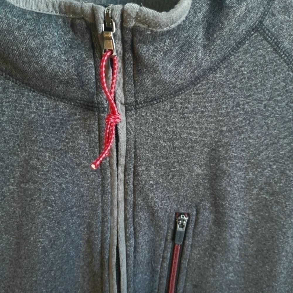 G.H. Bass & Co Explorer Mens fleece sweater 1/4 Zip Medium Gray chest Zi… - Picture 2 of 9